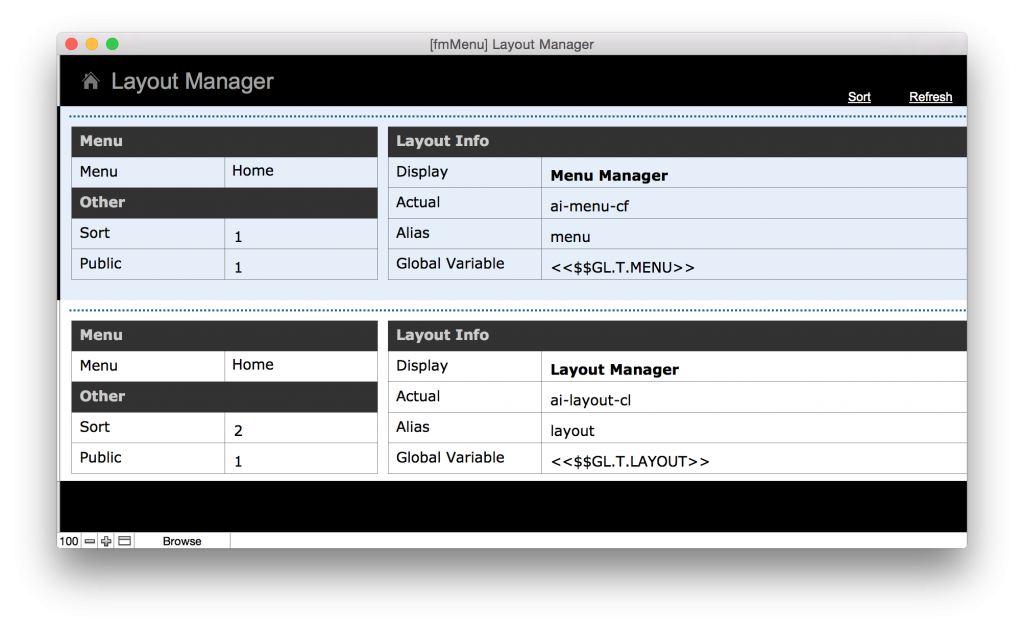 FileMaker Menu | Sopkic